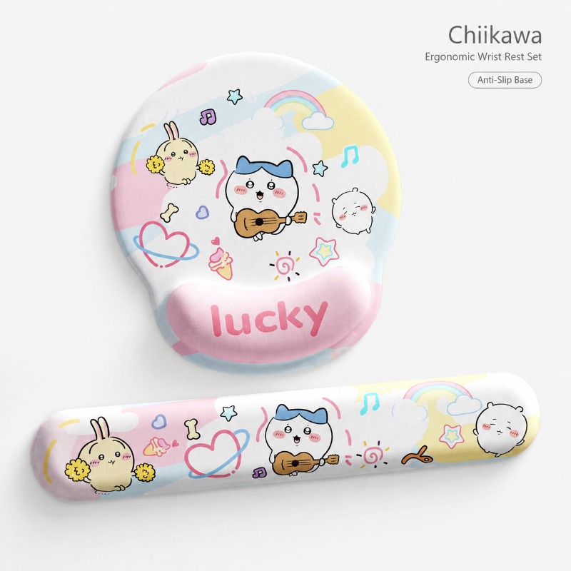Keyboard Laptop Accessories - Cute Chiikawa Ergonomic Mouse Pad Wrist