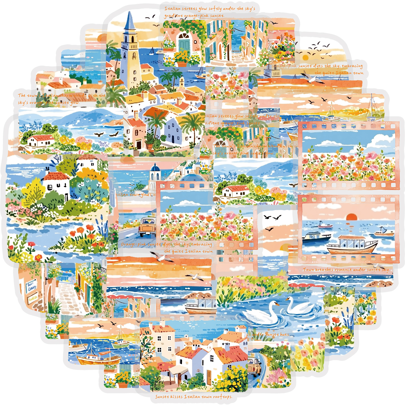 Laptop Accessories Bag - Etori Life Fresh Seaside Travel Stickers