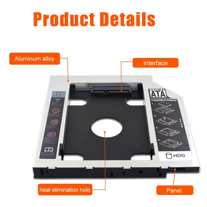 HDD SSD Caddy Adapter SATA 3.0 - Laptop Accessories Holder 리뷰 및 가격