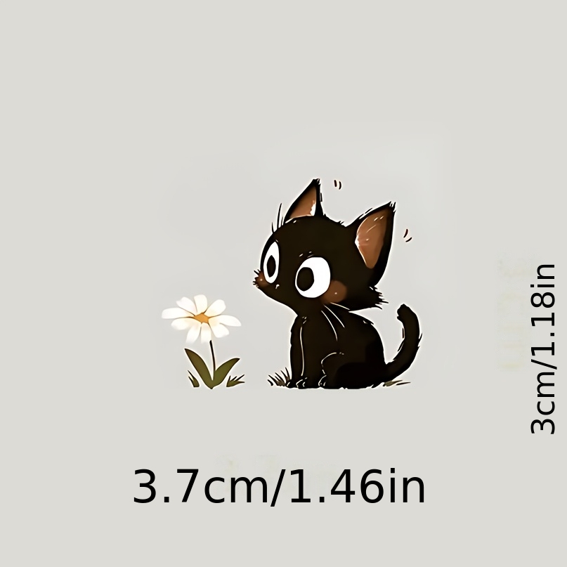 1PC Cute Black Cat Flower Stic - Laptop Accessories Bag 리뷰 및 가격