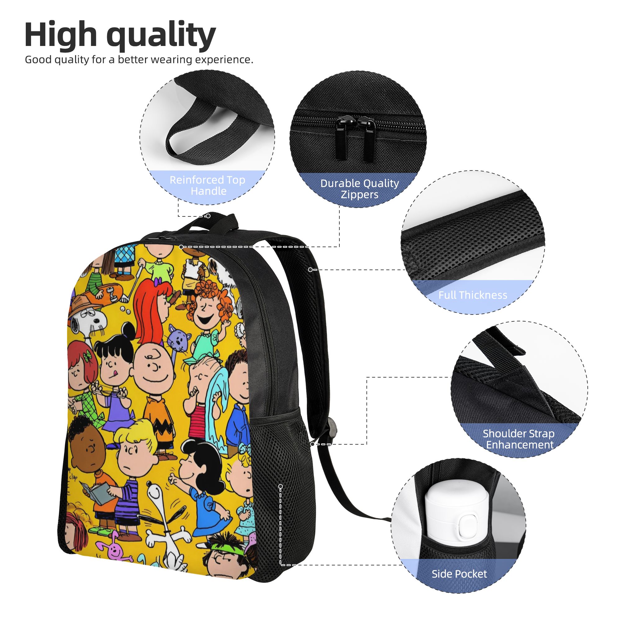 Snoopy Peanuts Fashion Backpac - Laptop Accessories Bag 리뷰 및 가격
