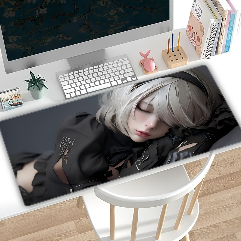 Short Hair Anime Girl Theme Mo - Laptop Accessories Girls 리뷰 및 가격