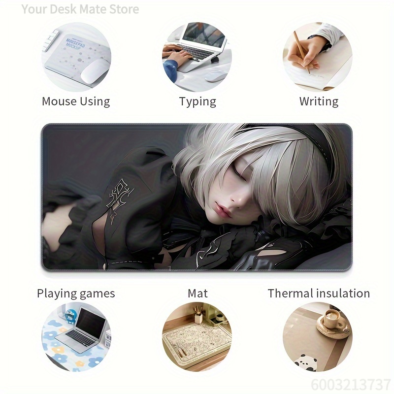 Short Hair Anime Girl Theme Mo - Laptop Accessories Girls 리뷰 및 가격
