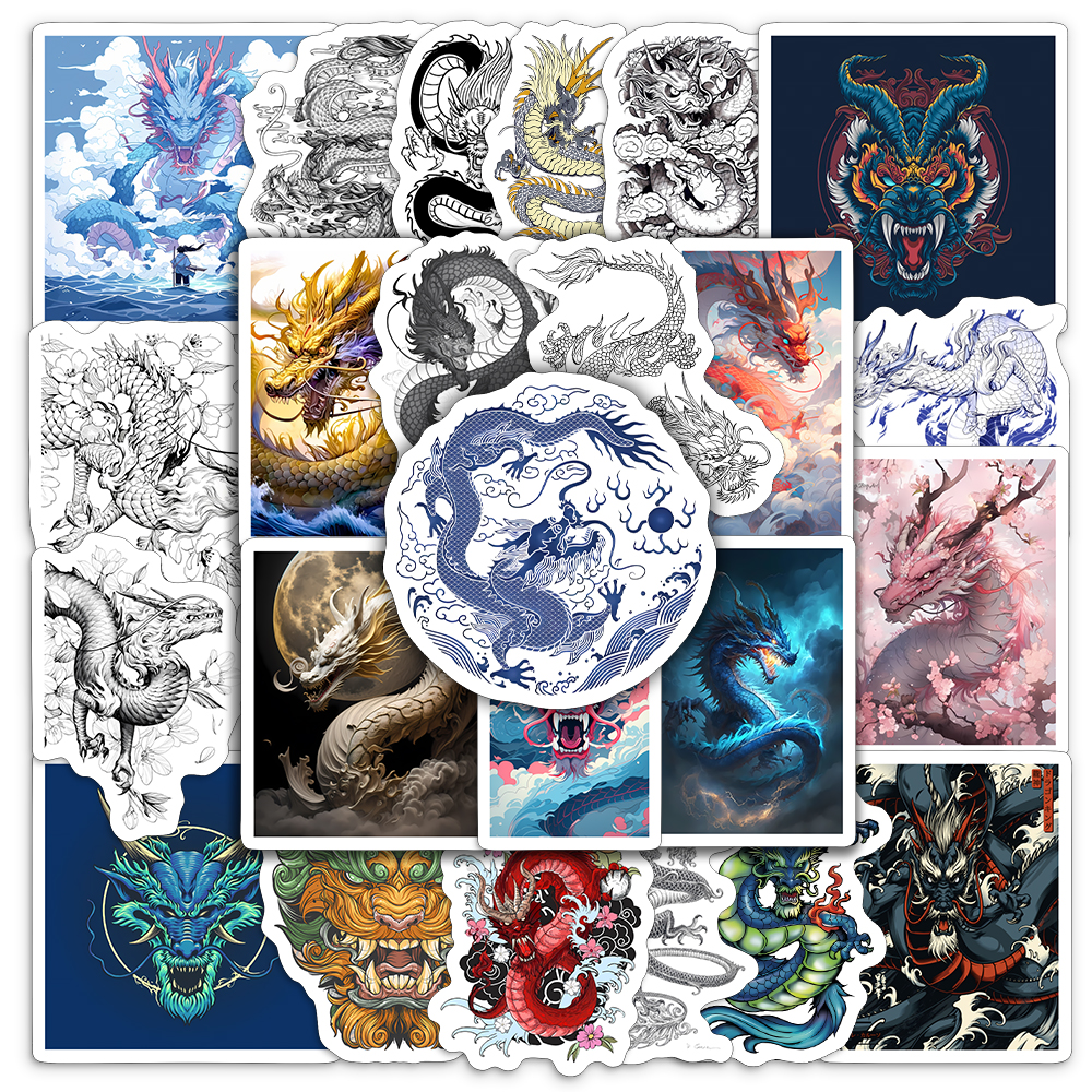 Cool Chinese Dragon Stickers D - Laptop Accessories Cool 리뷰 및 가격